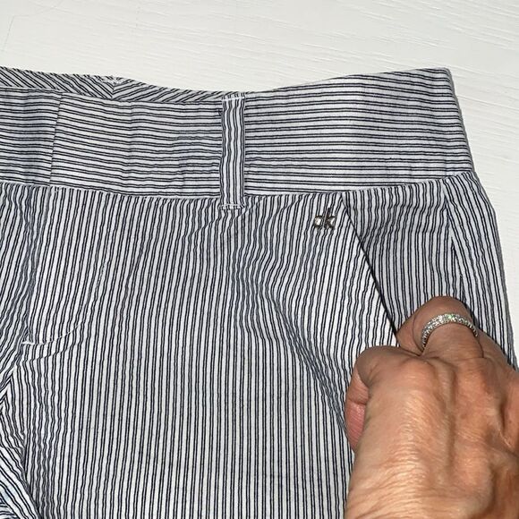 Calvin Klein Pinstripe Seersucker Short Shorts Size 2 - Picture 5 of 9